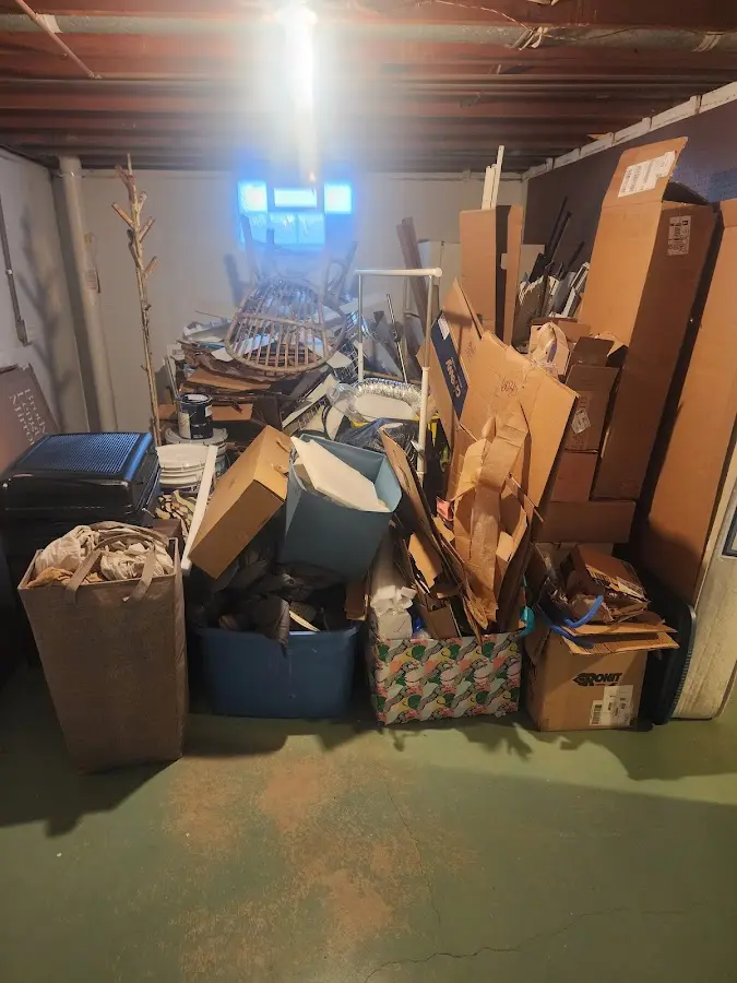 Roll-off dumpster container at job site for 4 Yard Dumpster Rental in Dallas